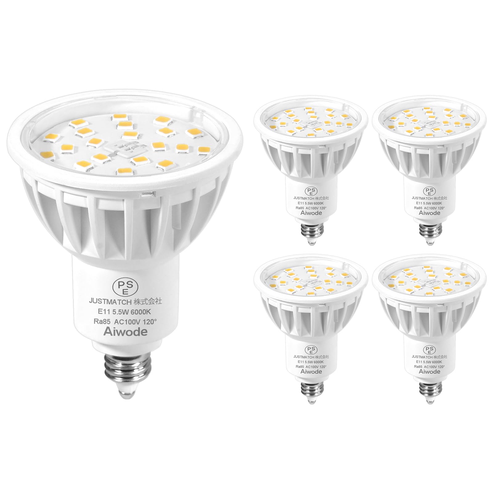 Amazon | Aiwode E11 LED電球E11口金LEDスポットライト5.5W(50